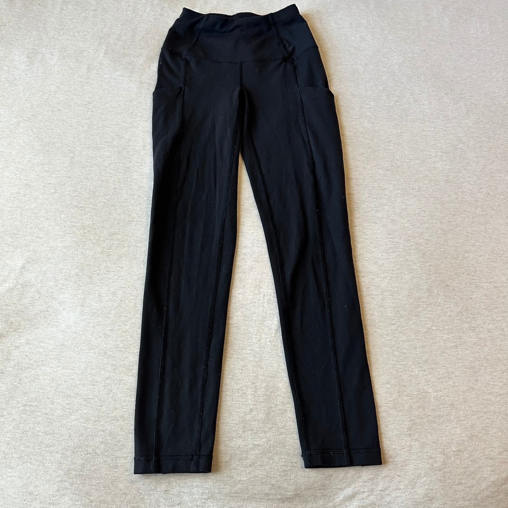 The North Face Womens XS Black‎ High Waisted Athletic Leggings with Side Pockets
